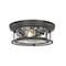 Z-Lite Clarion 3 Light Flush Mount, Matte Black & Inner Clear Water & Outer Clear 493F3-MB - alternate 1